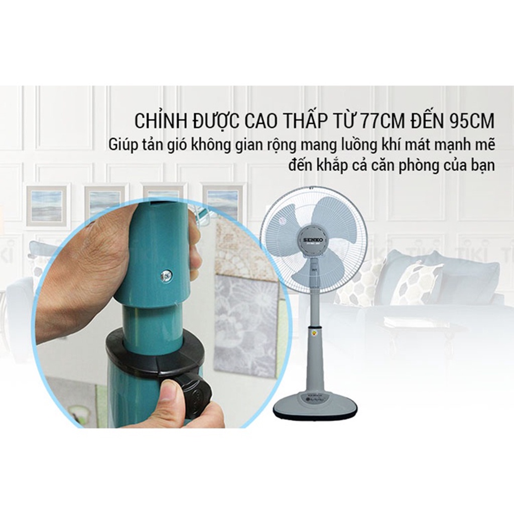 Quạt Điện Đứng Senko Model - L1638 Hàng Chính Hãng 100% Với 5 Màu Sắc Thời Thượng