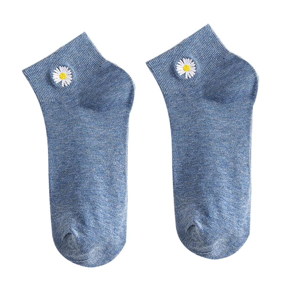 Vớ Cotton Mỏng Họa Tiết Hoa Cúc Đáng Yêu Cho Nữ Jp5