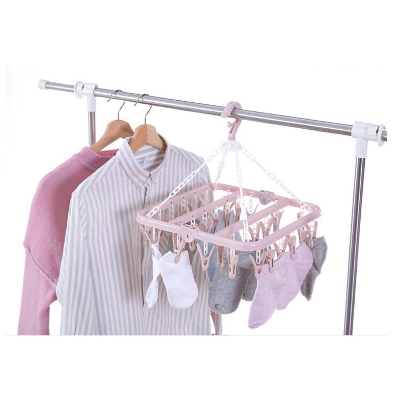 Móc Chùm Phơi Quần Áo, Đồ Baby, Tã, Đồ Nhỏ, Quần Lót Nam Nữ 32 Kẹp