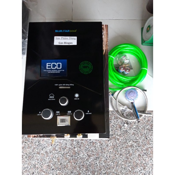 Bình nóng lạnh gas Biogas 10L Có đồng hồ