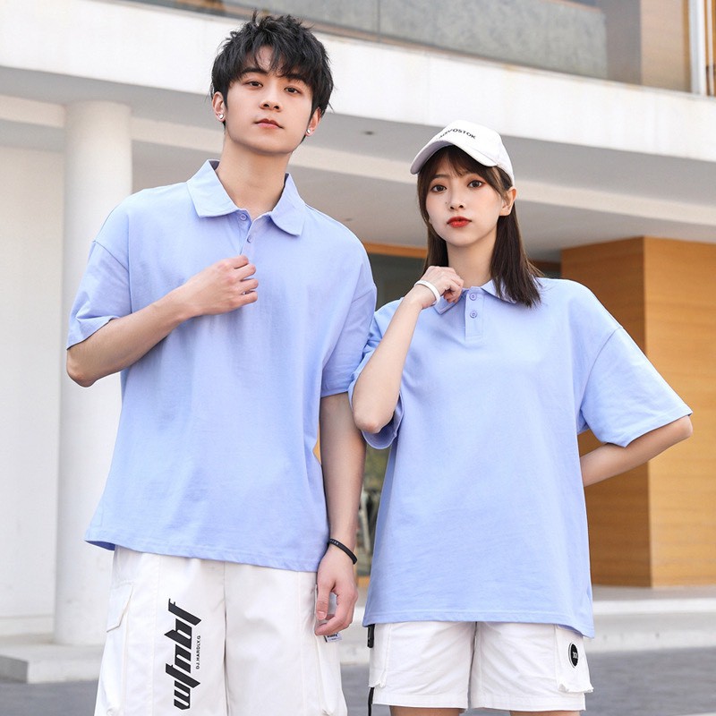 Áo polo DOVOHA [HÀNG QUẢNG CHÂU] Áo thun unisex freesize form rộng chất đẹp thiết kế basic AT04