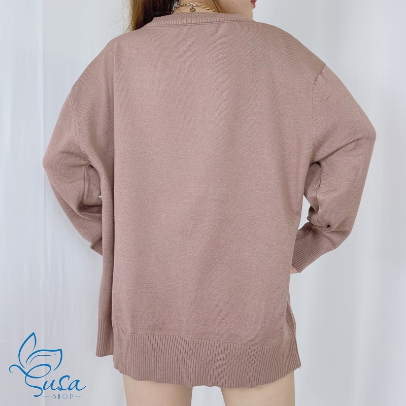 Sét bộ nữ SMILE áo sweater kèm quần đùi from rộng Quảng Châu cao cấp - SUSASHOP