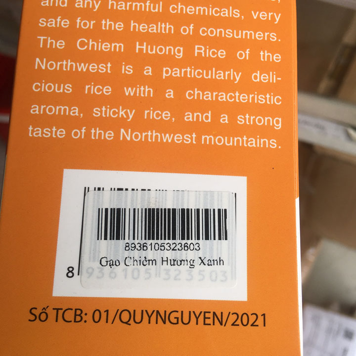 Gạo lứt Xanh Chiêm Hương Yên Bái Tuệ Hải – Hộp 2kg hút chân không