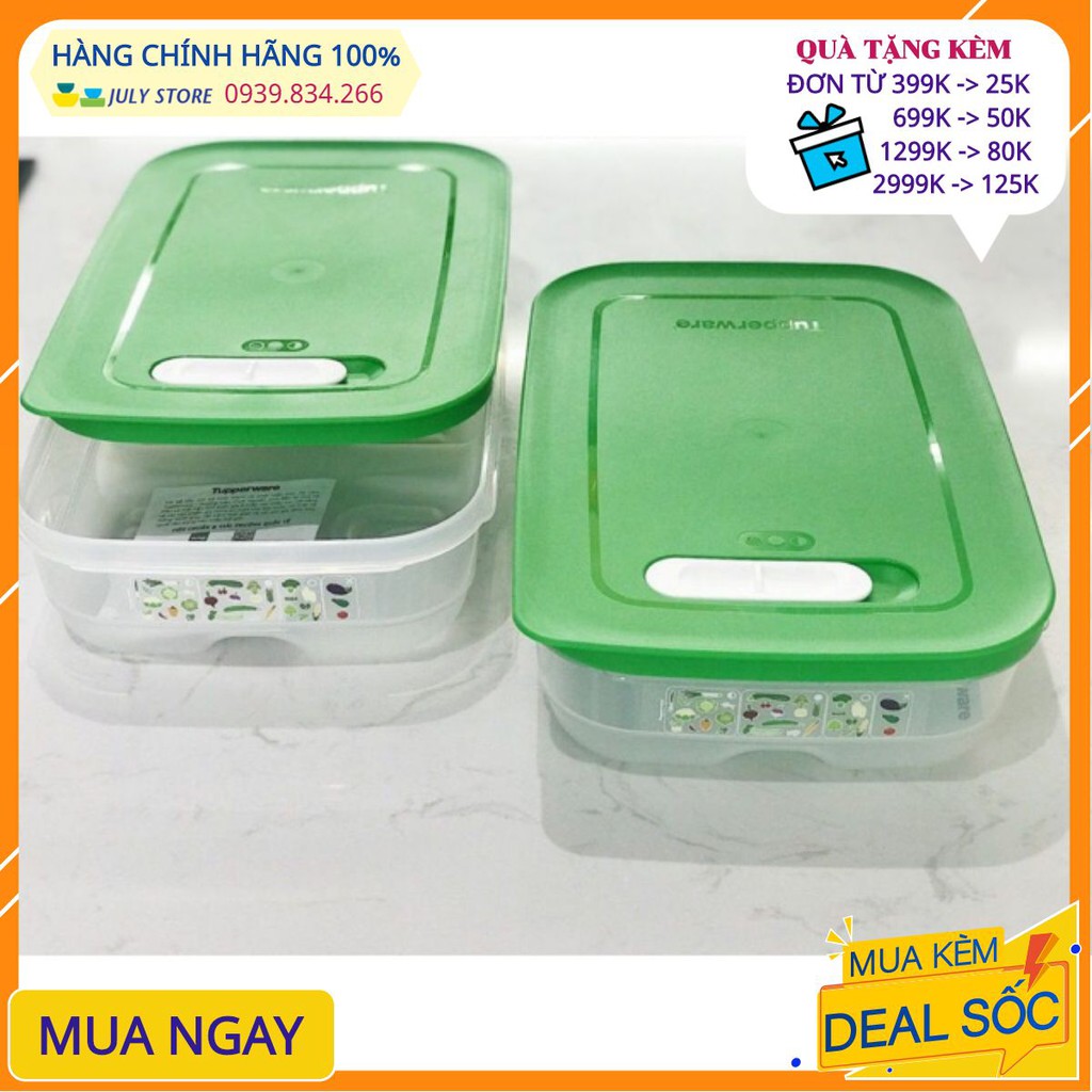 TupperwareFreeship Hộp bảo quản trữ mát Vensmart 1.8L thấp