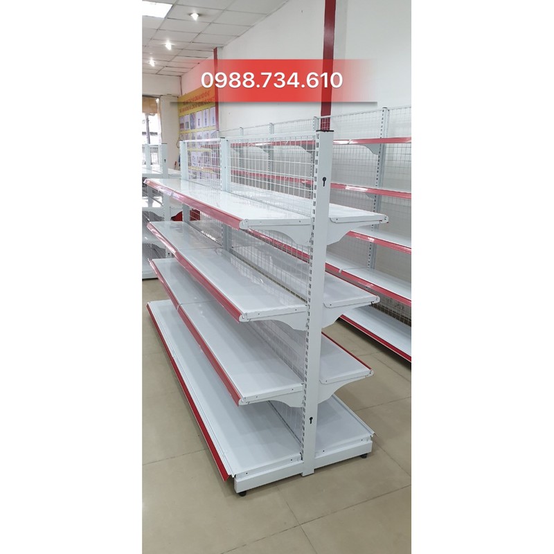 Kệ 2 mặt để hàng ( cao 1m5 dài 90cm 4 tầng )