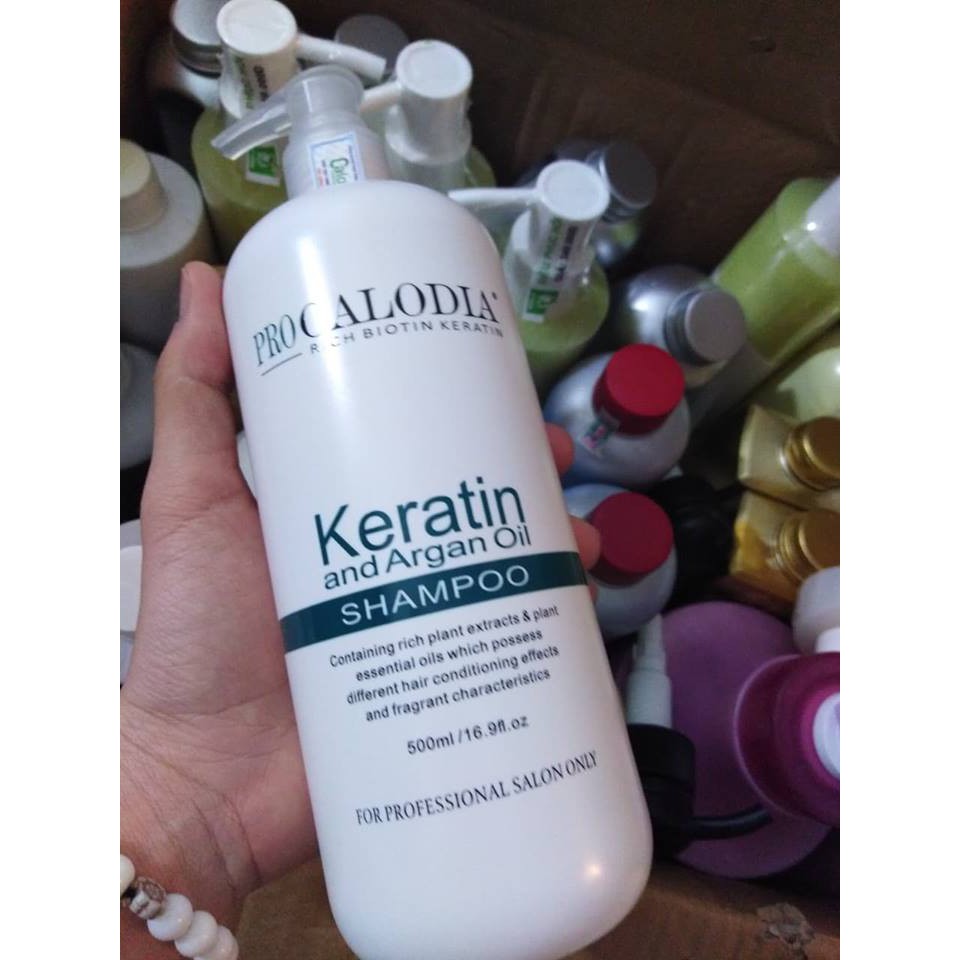 DẦU GỘI XẢ CALODIA KERATIN PHỤC HỒI TÓC HƯ TỔN 500ML