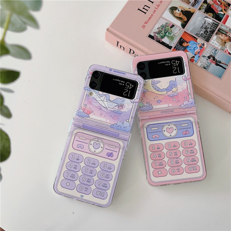 Ốp Điện Thoại PC Cứng Chống Sốc Họa Tiết Dễ Thương Cho Galaxy Z Flip 4 5G Z Flip 3