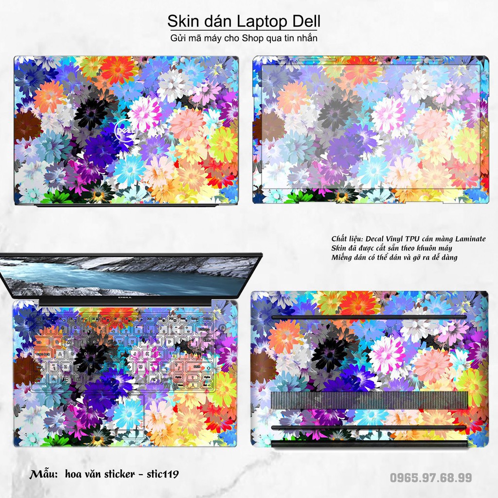 Skin dán Laptop Dell in hình Hoa văn sticker _nhiều mẫu 20 (inbox mã máy cho Shop)