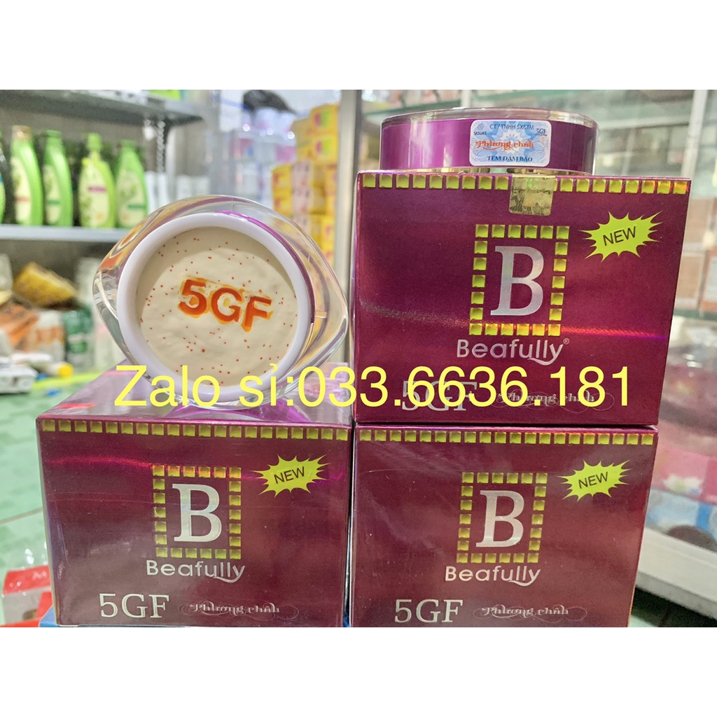 [chính hãng-giá sỉ] kem 5GF Beafully hết nám-giúp trắng da-giữ ẩm-chống nắng hủ 30G (ban đêm)