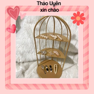 Kệ Để Mỹ Phẩm Lồng Chim 3 Tầng Thiết Kế Sang Trọng  - Decor Trang Trí Nhà Cửa Trang Trí Bàn Trang Điểm , Phòng Khách