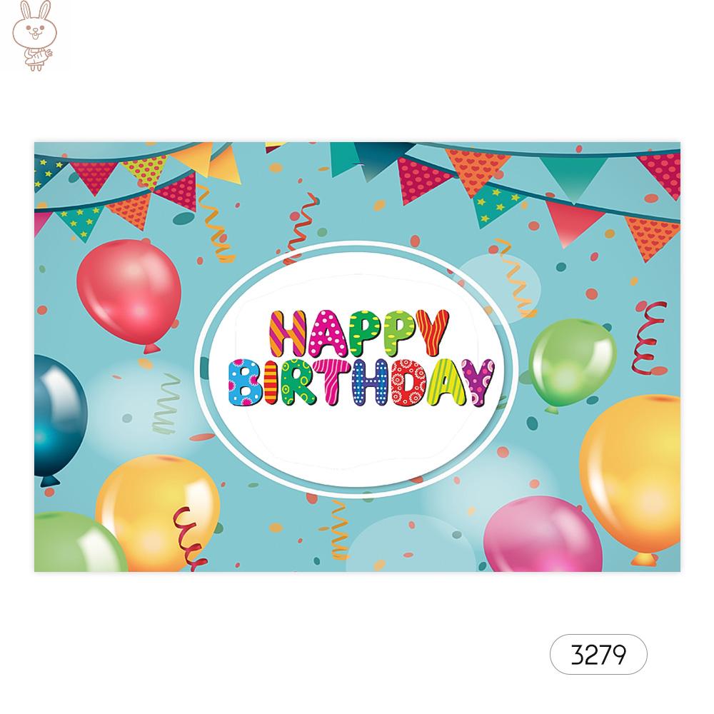 Phông Nền Chụp Ảnh Chữ Happy Birthday # 3279 Cỡ 7x5ft