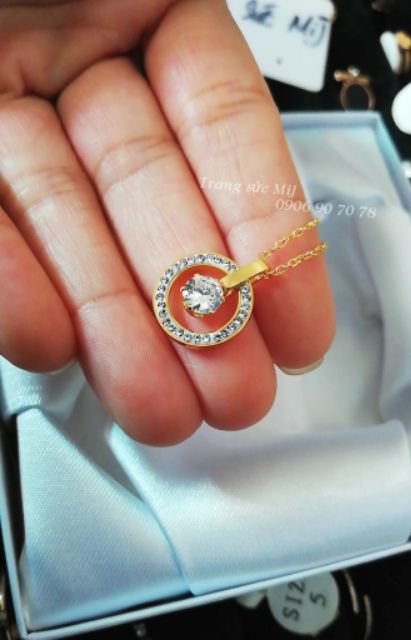 DÂY CHUYỀN TITAN ĐÍNH XOÀN & ĐÁ GIỮA