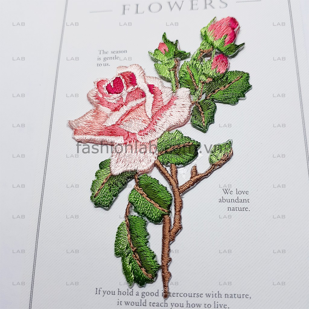 Hình thêu hoa lớn - Mẫu 991 - 1pc #0205