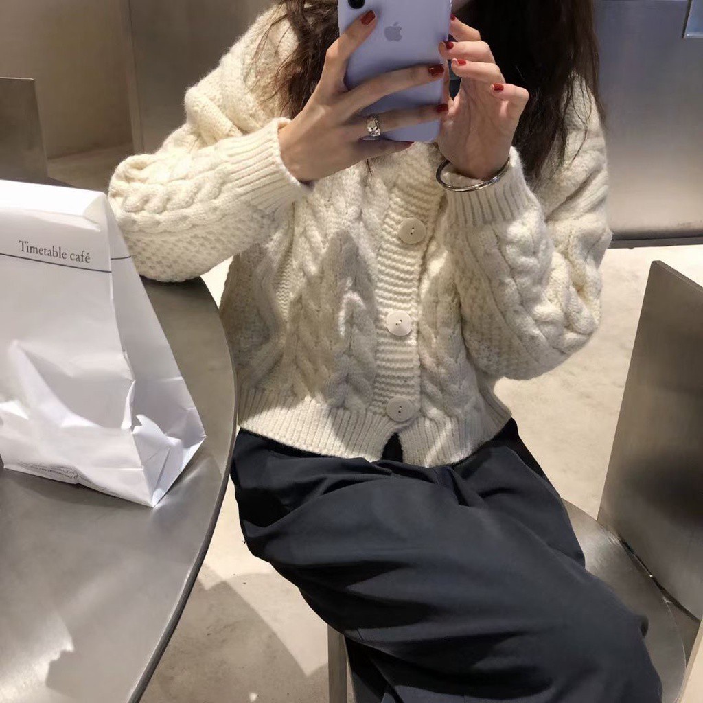 Áo Khoác Cardigan Dệt Kim Dáng Rộng Kiểu Hàn Quốc Thời Trang Thu Đông Cho Nữ 2021 | BigBuy360 - bigbuy360.vn