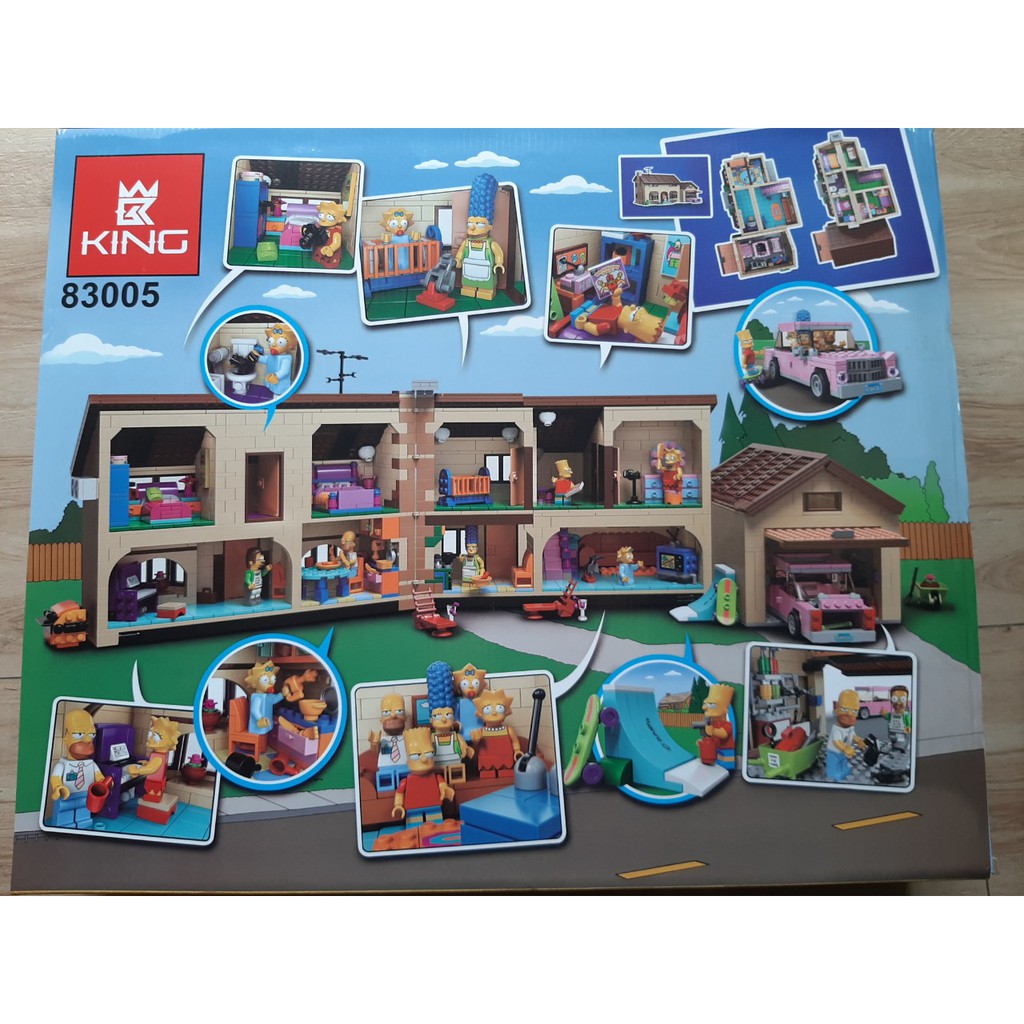 Lắp ghép Mô hình KING 83005 căn nhà của gia đình Simpson The Simpson House