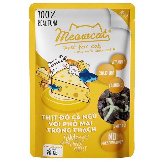 [TIẾT KIỆM] Combo 12 gói Pate Meowcat cho Mèo Mix Đủ Vị gói 70Gr | Vie PETSHOP