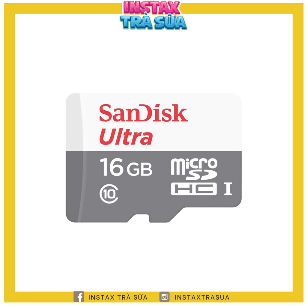 [Mã SKAMCLU9 giảm 10% đơn 100K] Thẻ Nhớ MicroSDHC SanDisk Ultra 16GB 80MB/s Và 32GB 100MB/s