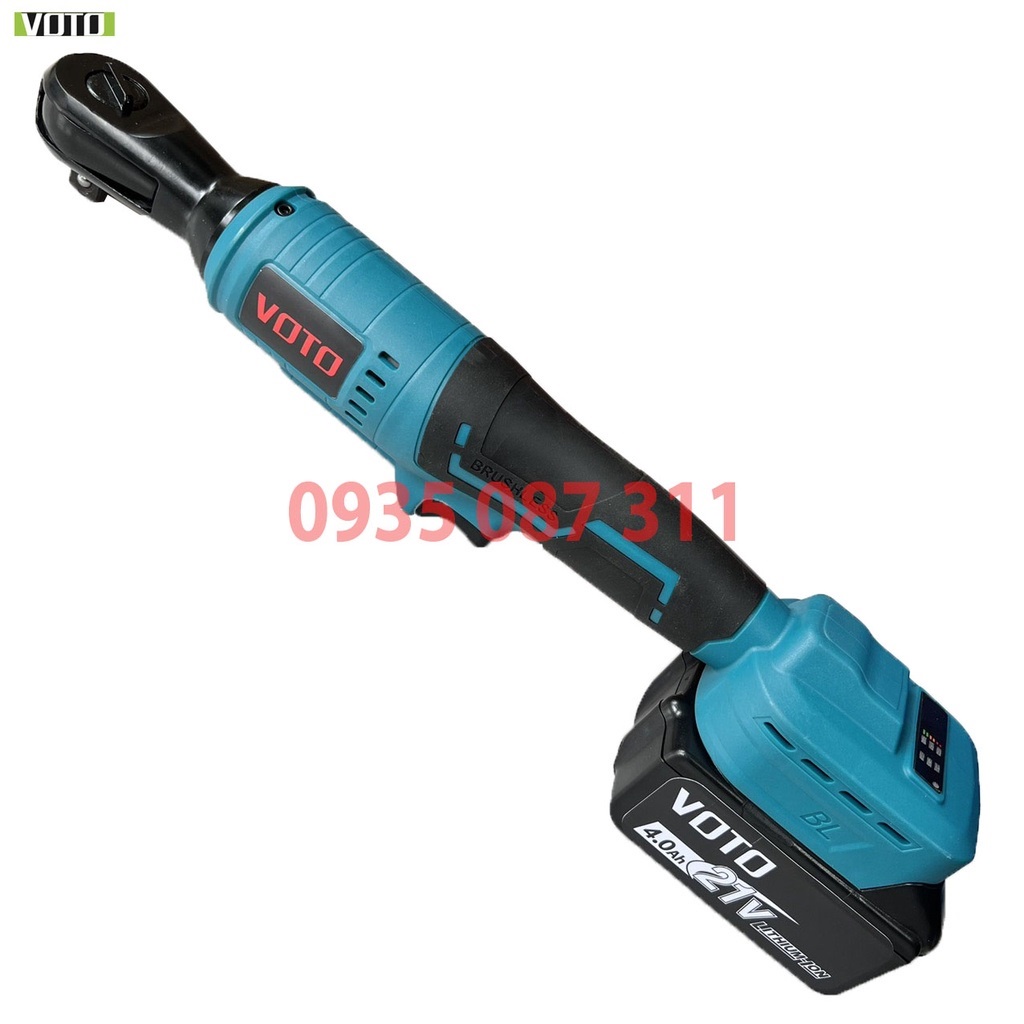Máy Bulong Đầu Ngang 1/2 Dùng Pin 21V VOTO VTBLT05KT Xài Chân Pin Phổ Thông Makita 4cm .