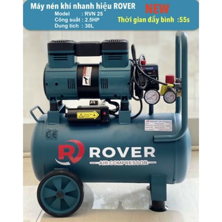 máy nén khí ROVER 30lit 2.5hp không dầu nạp hơi siêu nhanh .