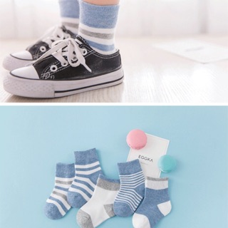 Tất cao cổ kẻ cho bé trai, bé gái - Set 5 đôi