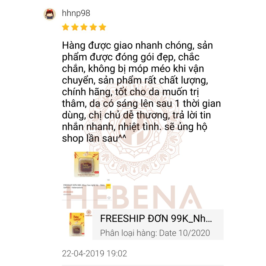 Nhụy hoa nghệ tây 1g - Baby Saffron (SPK) - hebenastore