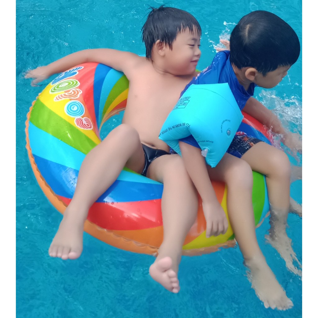 Phao bơi tròn 7 sắc cầu vòng 80 cm