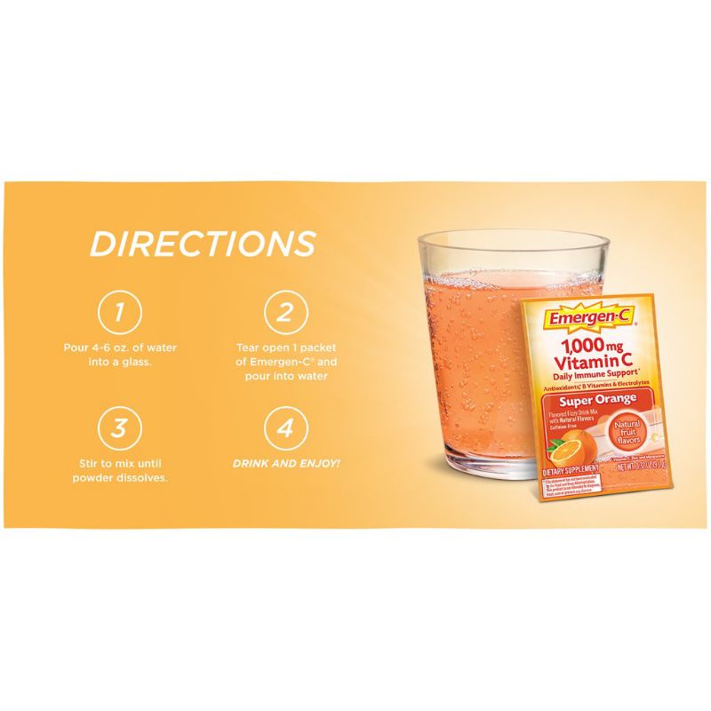 Bột sủi VITAMIN C tăng cường sữc đề kháng Emergen-C Immune 1000mg