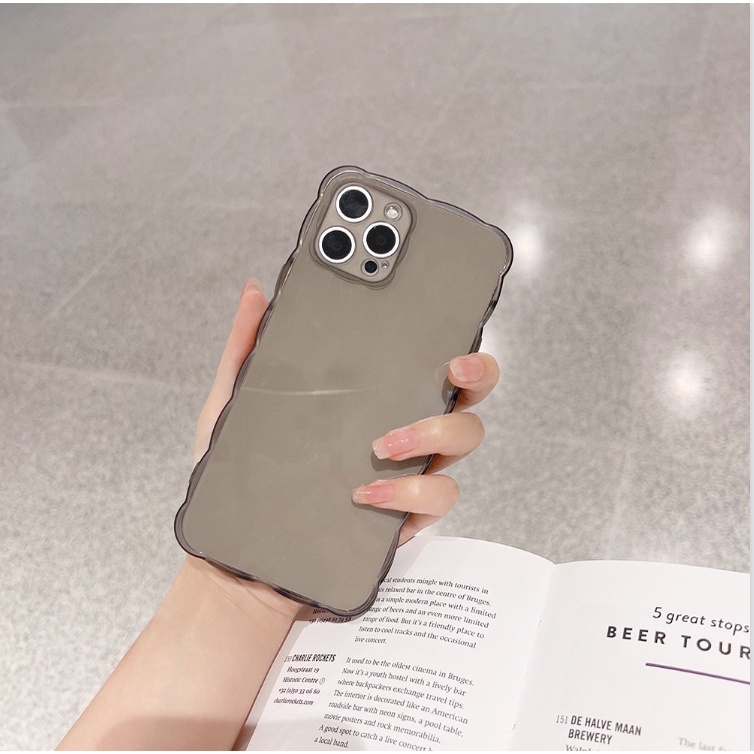 Ốp lưng iphone Ốp Điện Thoại Mềm Trong Suốt Chống Sốc Họa Tiết Gợn Sóng Cho iPhone 13Pro Max 12 11 Xs 8p X Xs Max/11/11ProMax/12/12PROMAX RK CASE-III