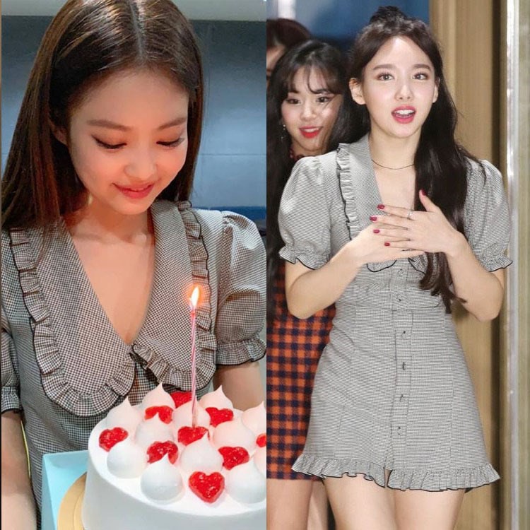 (Hàng Nhập) Đầm Cổ Búp Bê Sọc Caro Nhỏ “STYLE" Hàn Quốc” # QC83