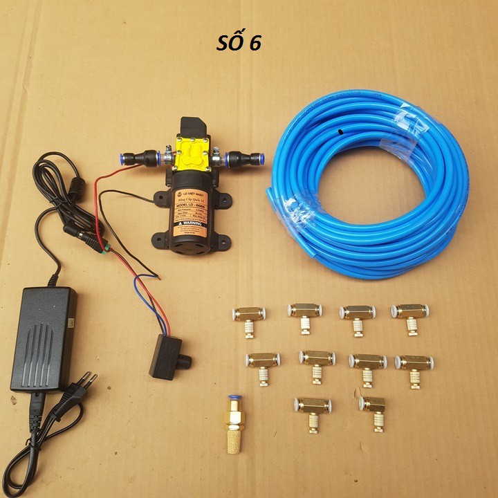 Bộ máy phun sương làm mát , tưới lan,tưới cây 10 béc