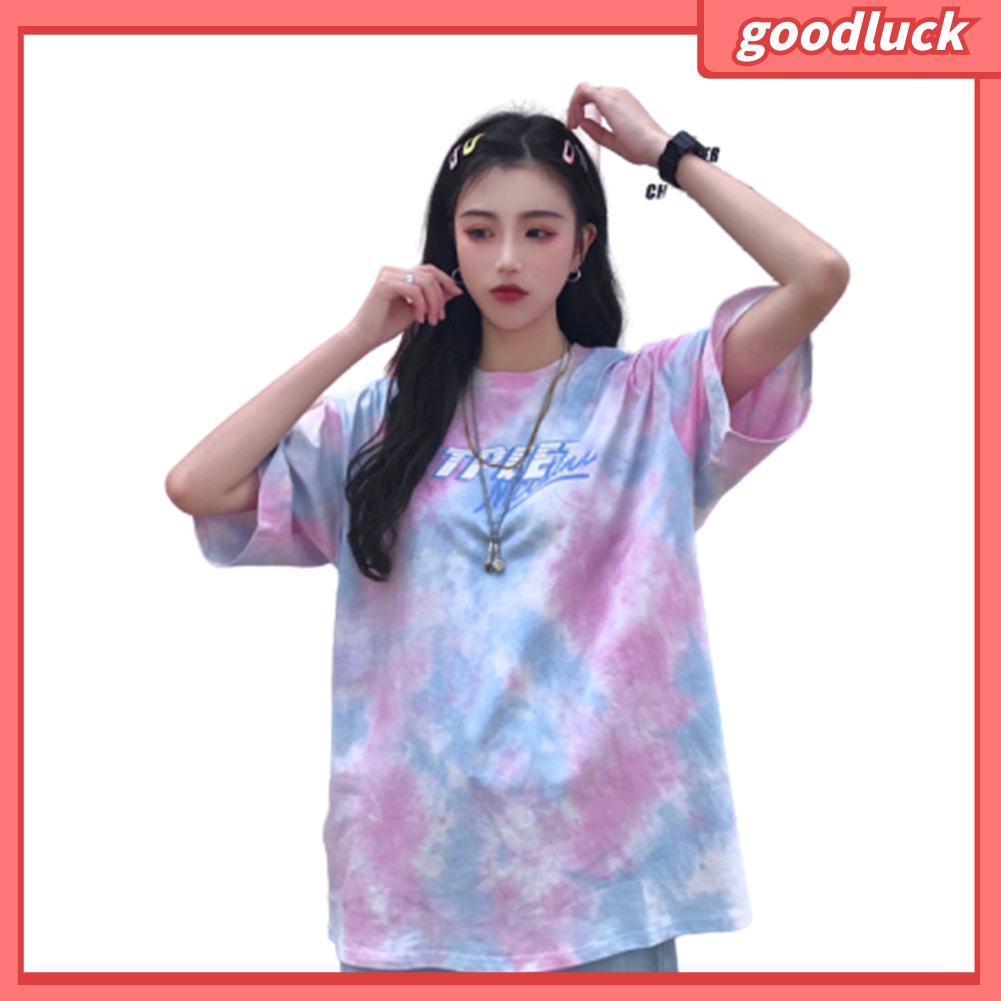 Áo thun tay ngắn nữ Tay Ngắn Cổ Tròn Phối Màu