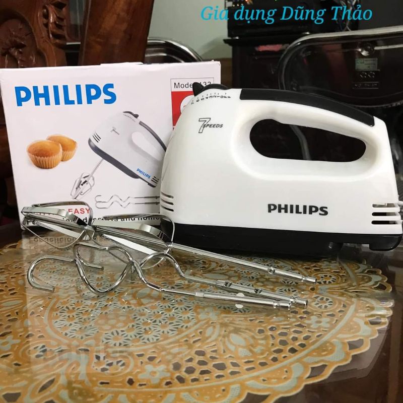 Máy đánh trứng cầm tay cao cấp 7 cấp độ công suất 180W, Máy đánh trứng máy đánh kem trộn bột kèm 04 que trộn tiện lợi..