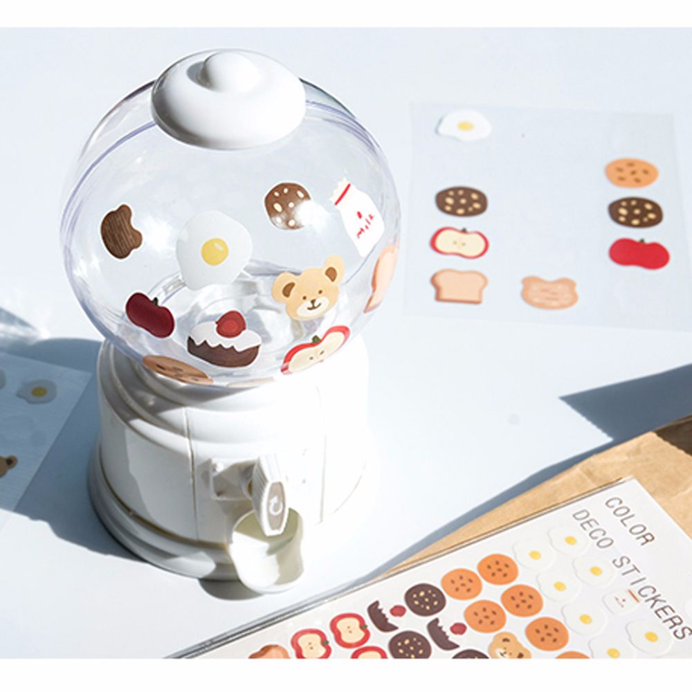 Bộ 3 miếng dán trang trí sổ tay/notebook hình gấu dễ thương chống thấm nước ELEGANT81