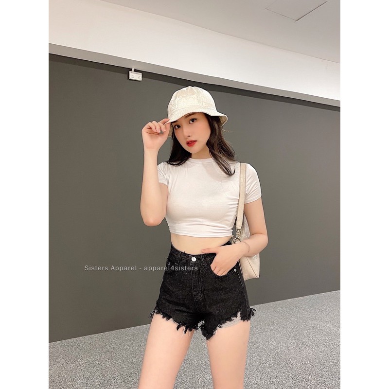 QUẦN SHORT JEANS ĐEN/TRẮNG/XANH-QS020
