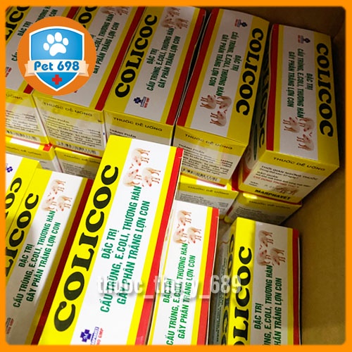 Combo 3 chai colicoc 10ml đường ruột heo con, thỏ con, chim cảnh, gà cảnh