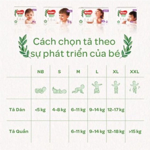 Tã Dán Huggies Platinum Nature Made Size NB60 - Cho bé dưới 5Kg