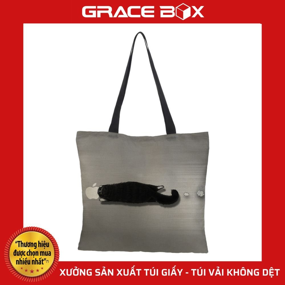 Túi Vải Canvas Bộ Sưu Tập LOVE MEO - Siêu Thị Bao Bì Grace Box