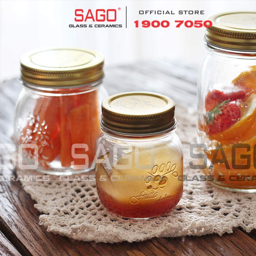 Hũ Mason 500ml Nắp Thiết ( Frutta Del Pratp )