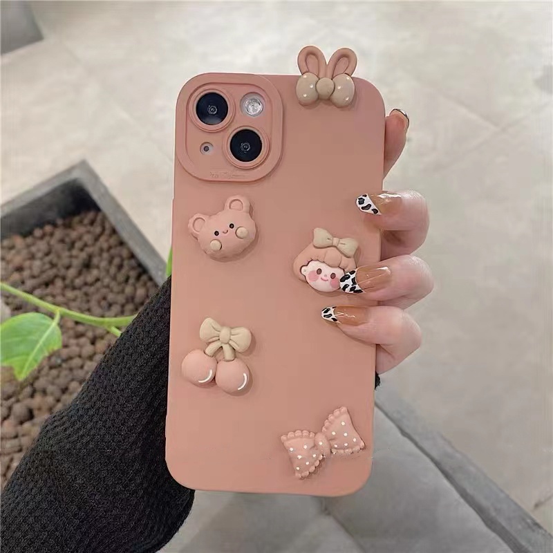 Ốp điện thoại họa tiết thỏ và cherry cho iPhone 13Pro Max 13Pro 13 12ProMax 12Pro 12 11 Pro Max IX Xs Max XR 7 8 Plus | BigBuy360 - bigbuy360.vn