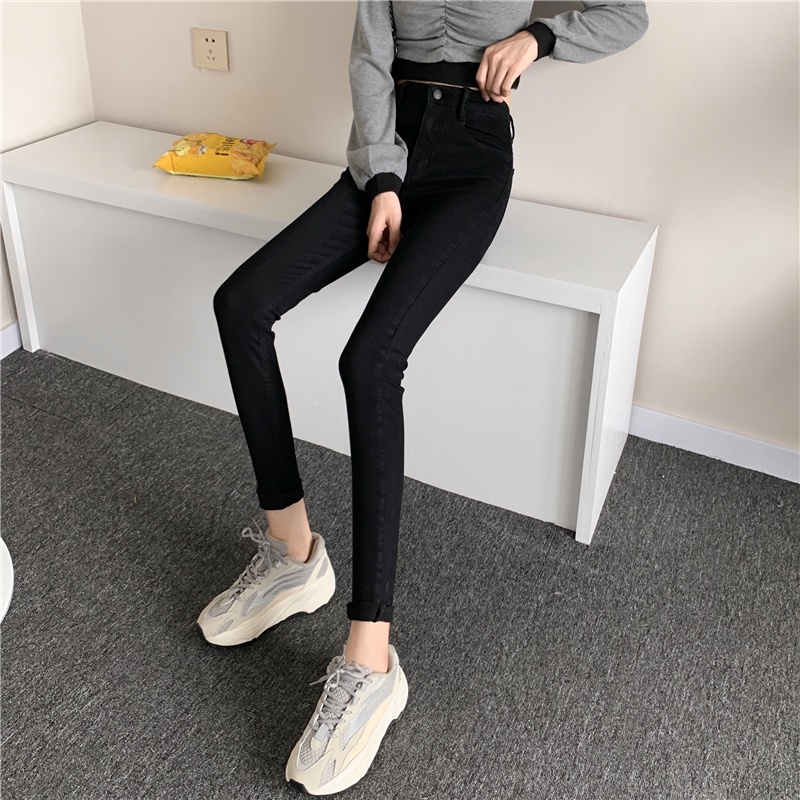 Quần kaki jean tregging nữ lưng cạp lưng cao ôm bó co giãn skinny chất đẹp không lộ dày dặn 014 J1