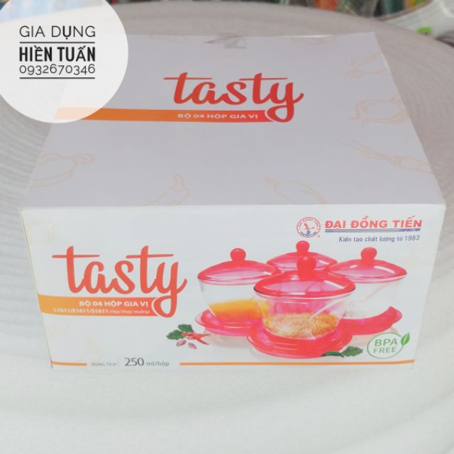 BỘ GIA VỊ 4 HỘP TASTY ĐẠI ĐỒNG TIẾN