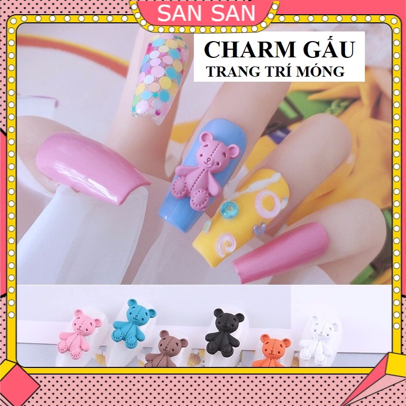 Charm gấu cổ điển TRANG TRÍ MÓNG