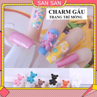 Charm gấu cổ điển trang trí móng