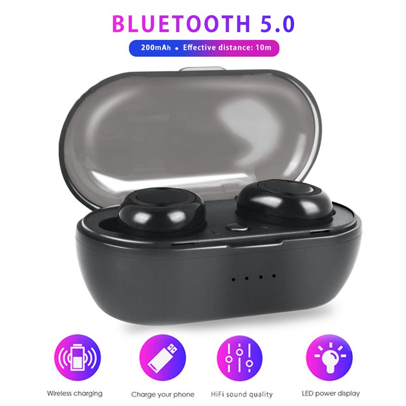 Tai Nghe Không Dây TWS Bluetooth 5.0 Âm Thanh HiFi Stereo 8D Có Màn Hình LED Hiển Thị Cảm Ứng