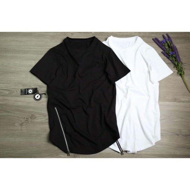 Áo longtee zipper chéo ngắn tay