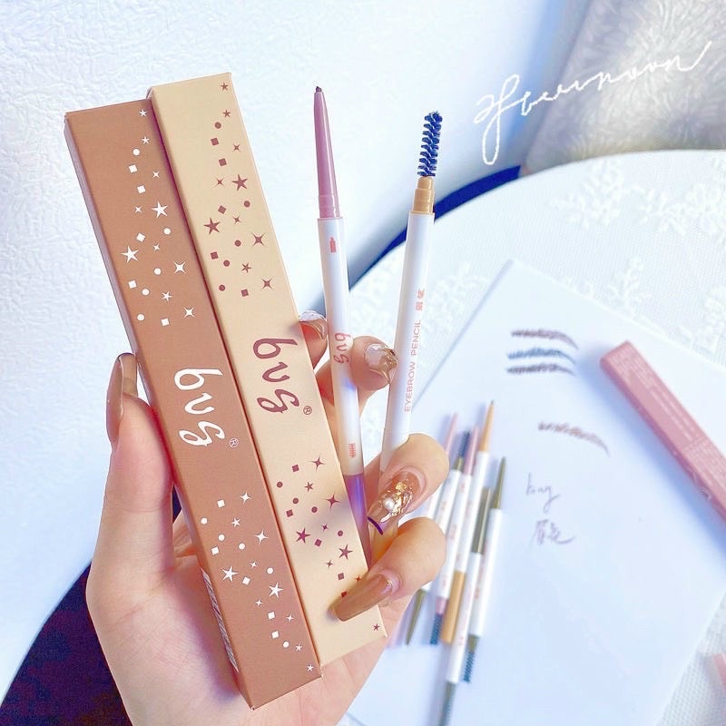 Bút Chì Kẻ Mắt, Làm Đẹp Lông Mi Chân Mày Bvg, Dụng Cụ Trang Điểm 2 Đầu Tiện Lợi