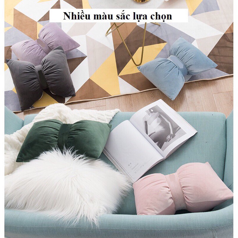 Gối ÔmGối Văn Phòng, Sofa Nhiều Hình Dễ Thương Bông Gòn 15D Cao Cấp Phồng Êm Vải Nhung Lụa