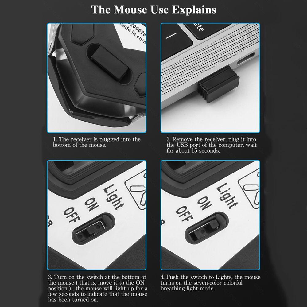Chuột Quang Gaming TAYLOR1 2.4G Nhiều Màu Có Thể Sạc Lại Bằng Cổng USB Cho Máy Tính IOS Android
