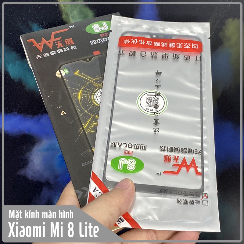 Mặt kính màn hình cho Xiaomi Mi 8 Lite WF , liền keo OCA SJ