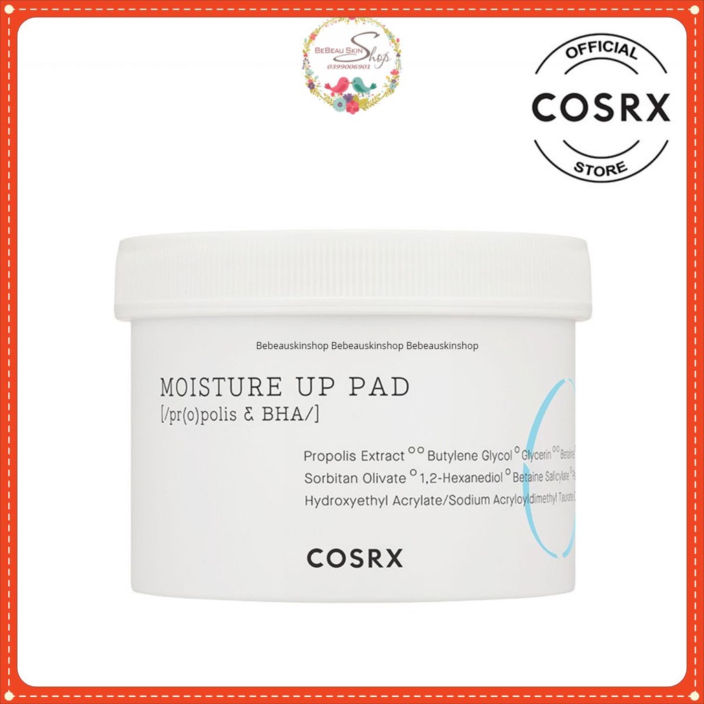 Bông tẩy tế bào chết / COSRX/  Bông tẩy tế bào chết dưỡng ẩm COSRX  One Step Moisture Pad
